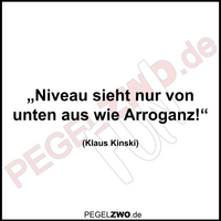 PZWO Kinski Zitat Niveau Arroganz