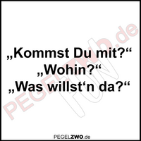 PZWO Kommste mit Wohin Was willste da