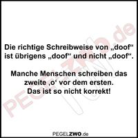 PZWO Schreibweise von doof